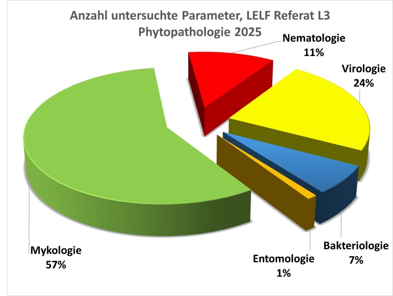 die Probenzahlen im Tortendiagramm